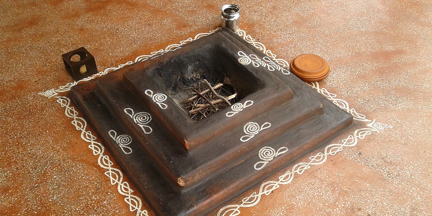 Havan Kund in Naimisharanya, Sacred Yagna Site