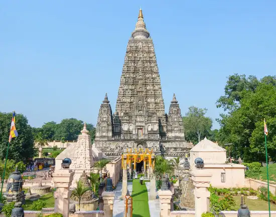 Mahabodhi Temple in Bodh Gaya, UNESCO World Heritage Buddhist pilgrimage site where Lord Buddha attained enlightenment