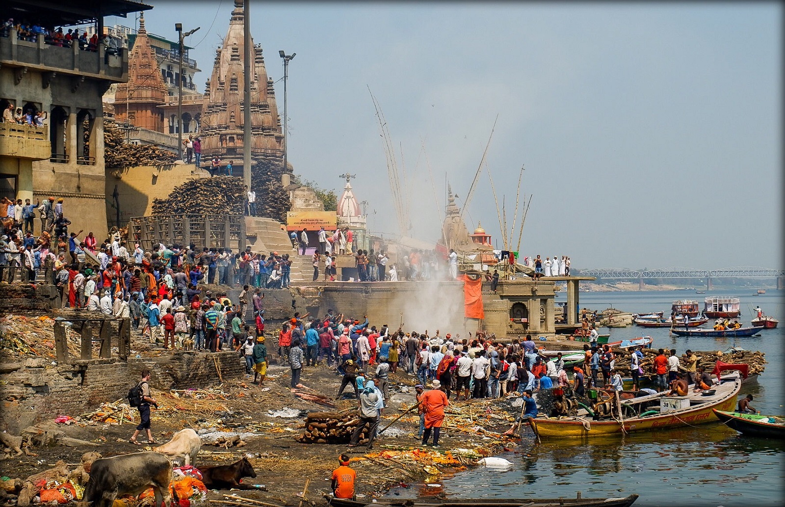 Manikarnika Ghat Varanasi sacred cremation site on Ganges