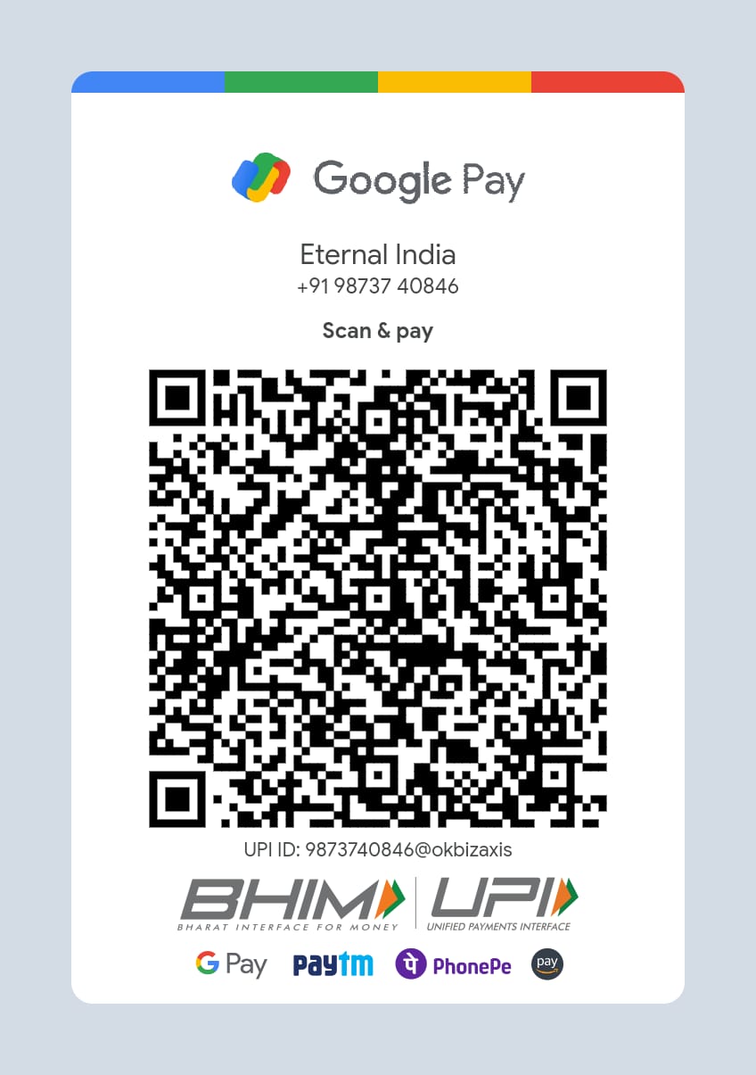 Eternal India Online Payment QR Code