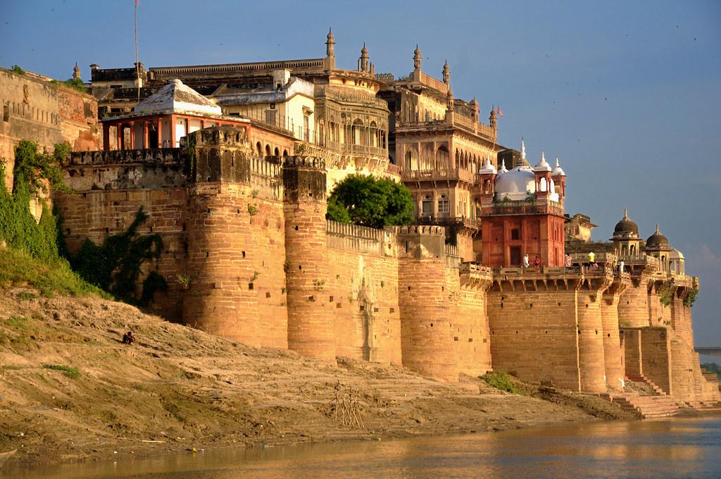 Ramnagar Fort Varanasi on the Ganges River with Mughal architecture